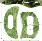 Jade Stone Large gua sha Massage Tool, Gua Sha Body Tool with Hand Grip, Muscle Scraper Tools Set,Scraping Massage Tools for Physical Therapy,Derma Edge & GuaSha Massage Scraper Tool