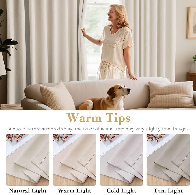 H.VERSAILTEX Ultra Soft Microfiber Thermal Insulated Antique Copper Grommet Blackout Curtains/Window Treatment Draperies 52 by 72 - Inch for Living Room/Bedroom, Set of 2 - Fog