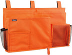 Surblue Caddy Hanging Organizer Bedside Storage Bag for Bunk and Hospital Beds, Orange, L