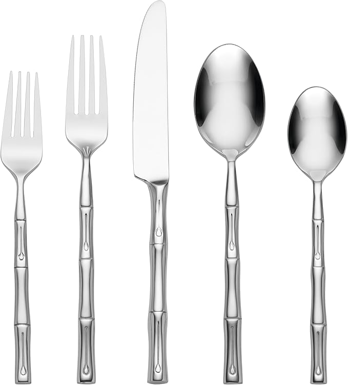Hampton Forge Hampton Signature – Bamboo – 20 Piece Flatware Set, Service for 4