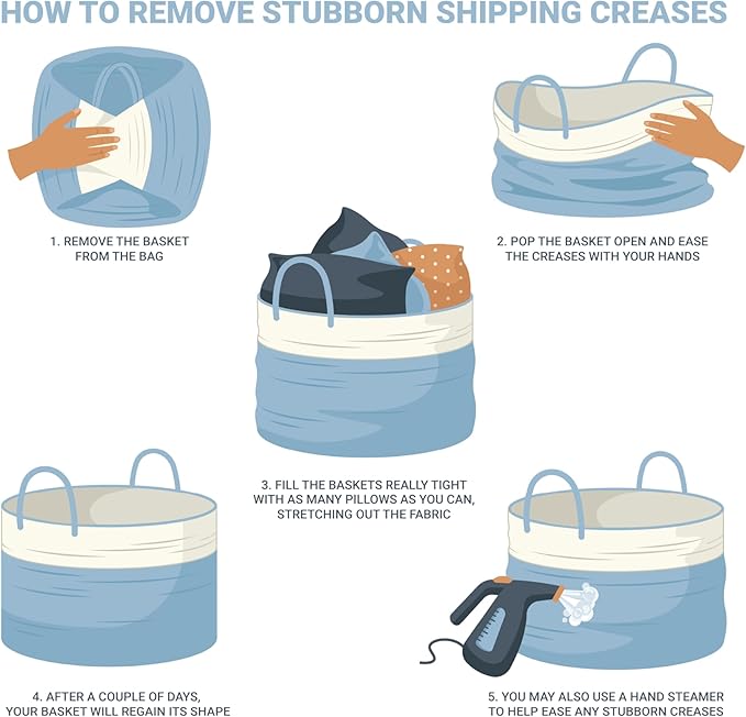 OrganiHaus Woven Storage Baskets for Organizing, Cotton Rope Organizer Bins for Shelves, Closet & Nursery, Dog Toy Basket, Decorative Bins for Toys, Towels & Books - 15x10x9, Grey