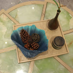 Large Caribbean Blue-Aqua Sea Shells Decorative Bowl Resin Clam Shell Bowl Beach Decorations for Home Coastal Beach Decor Decoration Storage Bowls&Home Office Nautical Themed Party Decor-10.2"-1PC