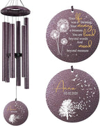 Sympathy Wind Chimes, Personalized Wind Chime for Loss of Loved Ones, Customized Tree Bird Wind Chimes, Commemorative Wind Chime Deep Tone (36inch)