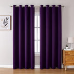 ChrisDowa Blackout Curtains 102 Inches Long 2 Panels Set for Living Room, Grommet Thermal Insulated Room Darkening Curtains for Bedroom (Royal Purple, 52 x 102 Inch)
