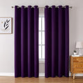 ChrisDowa Grommet Blackout Curtains for Bedroom and Living Room - 2 Panels Set Thermal Insulated Room Darkening Curtains (Royal Purple, 52W x 72L)