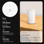 Waterless Diffuser for Essential Oil, Battery Operated Nebulizer, 0.7 Fl.Oz./ 20mL Capacity, Mini Scent Air Machine, 3 Countdown Timers & 3 Mist Levels for Home, Room, Car, Office - AN6 Yogurt