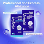MySmile Teeth Whitening Strips 7 Treatments Kit, Hydroxyapatite-Infuse White Strips, Non-Sensitive Teeth Whitening with Soothing Natural Ingredients, Enamel-Safe, Residue-Free, Non-Slip(14 Count)