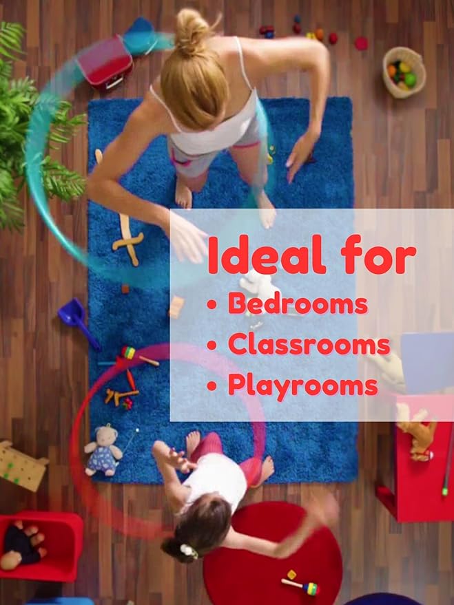 KOECKRITZ Soft and Colorful Kids Classroom Area Rugs (Passes Flammability Pill Test) Many Sizes and Bright Colors to Select from (6' x 6', Fairy Princess)