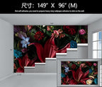 Large Dark Floral Wallpaper Colorful Spring Flowers Background Wall Mural (Not Peel and Stick)