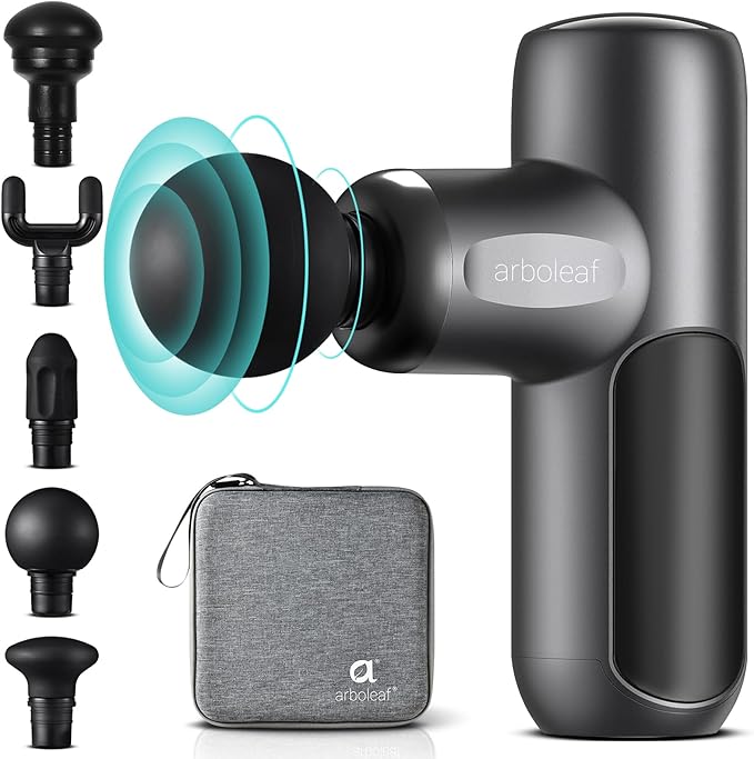 arboleaf Mini Massage Gun Deep Tissue, Percussion Muscle Massager for Back Pain Relief, Small Massage Gun with Case Travel Size, Handheld Quiet, Portable