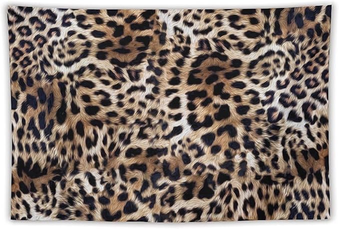 HZOHNAGO Leopard Print Tapestry Nature Wildlife Vintage Cheetah Fur Spot Animal Skin Wild Animals Spots Printed Wall Tapestry Painting Wall Hanging for Bedroom Living Room Dorm 90" W x 60" H