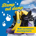 Boot Bananas Shoe Moisture Absorber | Long-Lasting, Reusable Sports Shoe Drying Inserts Without Heat or Electricity | Eco-Conscious | Drys Footwear in 4 to 6 Hours | 1 Pair