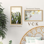 VCK 14x24 Oak Wood Frame for Picture, Natural Solid Wood Photo Frames 3 Pack, Wall Gallery Frame