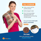 SunnyBay Extra Large Microwave Heating Pad, Microwavable Heavy Weighted Full Body Moist Hot Pack and Washable Fleece Cover, 10x24 Inches, 2.8 lbs (London)