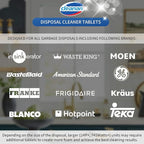 Foaming Garbage Disposal Cleaner and Deodorizer Tablets-24 Pack Food Disposal Cleaner, Quickly Eliminates Odors, XL Powerful Foaming Action, Refreshing Lemon Scent, Natural Ingredients, 1 Year Supply