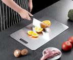 Titanium Cutting Board, New Upgrade Pure Titanium Cutting Boards for Kitchen,Food Grade 316 Stainless Steel Cutting Board，Double sided Dishwasher Safe 13.4 * 9inch