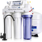 iSpring RCC7-BLK, NSF/ANSI 58 Certified, 5-Stage Reverse Osmosis System, RO Water Filter System Under Sink, Drinking Water Filter, 75 GPD, Stylish Black RO Faucet