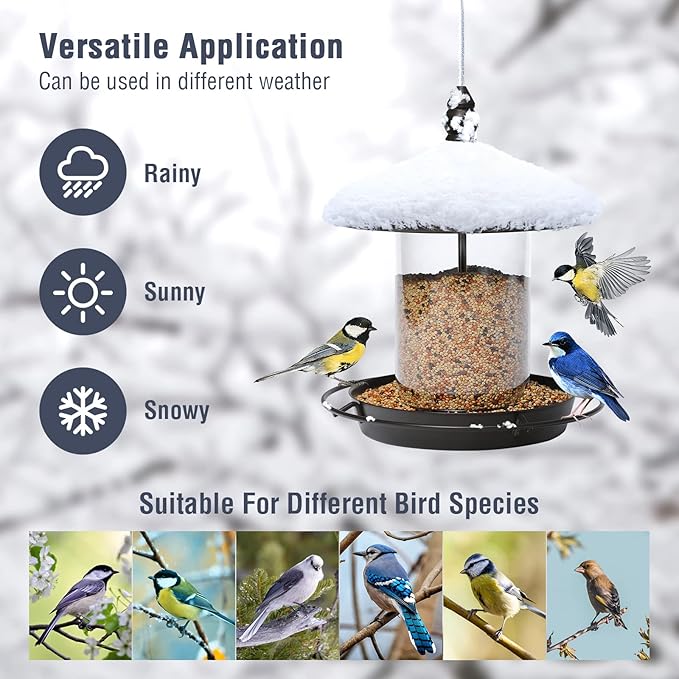 Pack of 2 Bird Feeder for Backyard Birds. Bronze