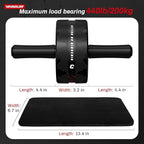 VINSGUIR Ab Roller Wheel, Abs & Core Workout Equipment for Home Gym with Knee Pad Accessories, Abdominal Wheel for Full-body Strength Training