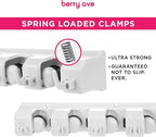 Berry Ave Broom Holder and Garden Tool Organizer Rake or Mop Handles Up to 1.25-Inches (White, 2pk)