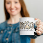 JINYO Dog Mama Mug, Dog Mom Coffee Cup, Dogs Lover Owner Gifts for Women, Pet Lover Gifts Ceramic Coffee Tea Mug 11 oz