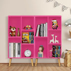 LEYAOYAO 3 Tier Bookshelf with Legs - Pink