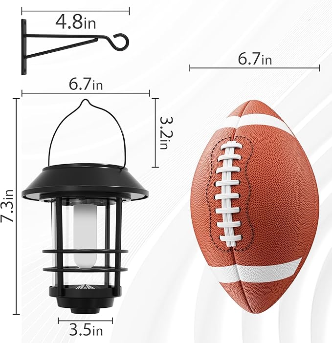 Otdair Solar Wall Lantern Outdoor, Flickering Flames Solar Sconce Lights Outdoor, Hanging Lamps Wall Mount for Front Porch, Patio and Yard, 4 Pack