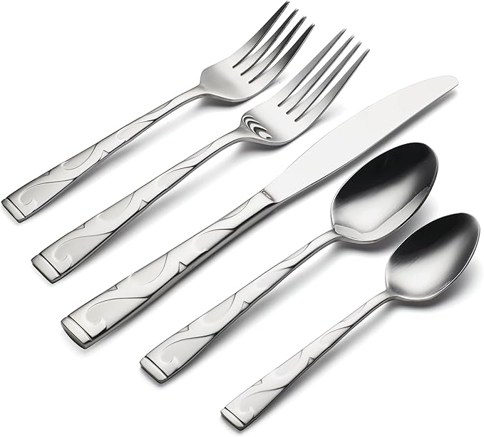 Oneida Tuscany 45-Piece Flatware Set, Service for 8, Silver