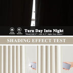 Vision Home Natural Pinch Pleated Full Blackout Curtains Linen Blended Room Darkening Window Curtains 95 inch for Living Room Bedroom Thermal Insulated Pinch Pleat Drapes with Hooks 2 Panel 40"Wx95"L