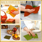 150 Pcs 5 x 5 Inches Fall Thanksgiving Paper Napkins Scalloped Cocktail Napkins Disposable Autumn Harvest Party Supplies Dessert Beverage Bathroom Table Dinner Wedding Decor