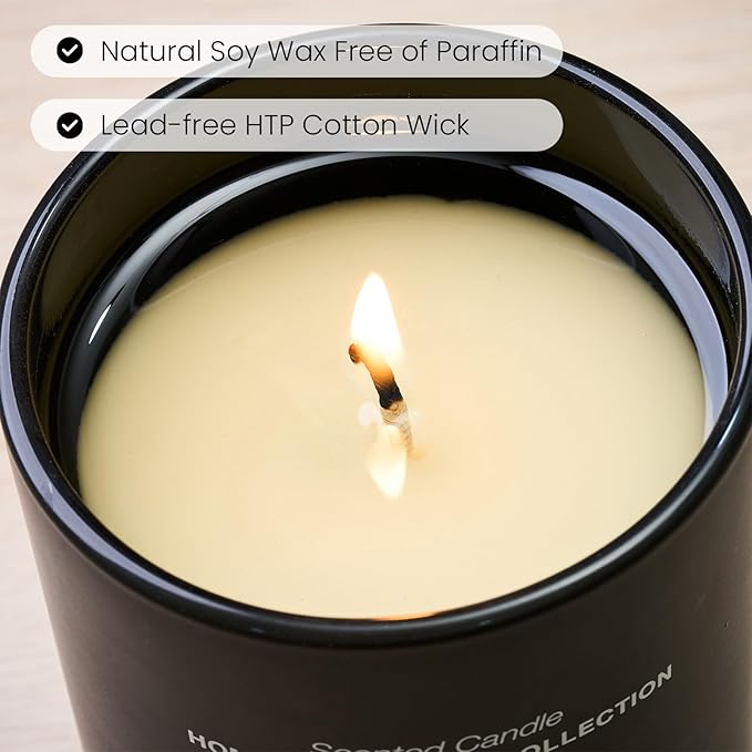 M&SENSE Natural Soy Candle| Lavender Vanilla | 5.3 oz | Minimalist Scented Candle for Relaxation, Gifting, Home Décor | for Bedroom, Office, Party Small