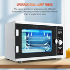 UV Sanitizer Cabinet. Dual Lamp UV Light Sanitizer Box with Timer Setting, Suitable for Cleaning of Various Items