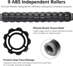 Muscle Roller Stick for Athletes - Deep Tissue Fascia Blaster & Roller Massager for Myofascial Pain Relief - Handheld Physical Therapy & Recovery Tool(Gray black-18 inch)