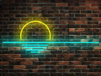 LED Decorative Lights USB Mountains Sunrise Sunset Led Neon Signs Home Decoration Wall Art Holiday Gift Brightness Adjustable 16.5''x9.5''