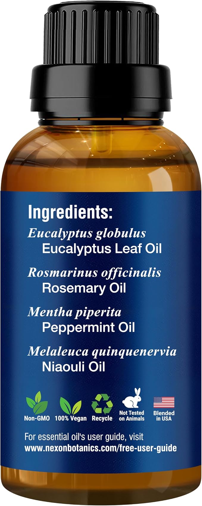 Breathe Essential Oil Blend 30 ml - Breath Sinus Relief with Menthol Oils - for Humidifiers, Diffusers, and Aromatherapy - Nexon Botanics