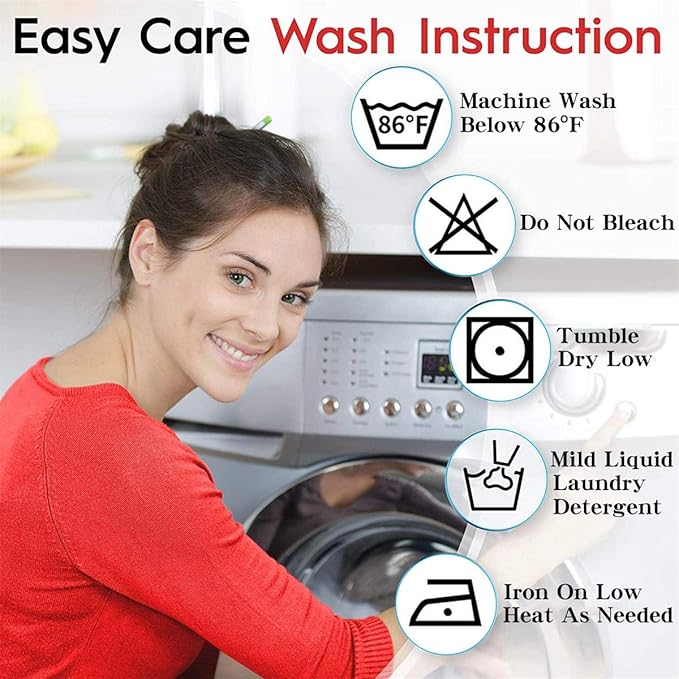 MIUCO Light Filtering Faux Linen Curtains - 95 Inch Long Bedroom & Living Room Drapes, Linen Floral Embroidered Solid Mix & Match, Semi Sheer Grommet Farmhouse Curtains, 2 Panels Set