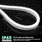 GZBtech RGB LED Neon Rope Lights 50FT/15M, AC 110-120V Waterproof Color Changing LED Rope with Remote Controller, Dimmable Multi Color Neon Rope Lighting for Indoor Outdoor Commercial Use