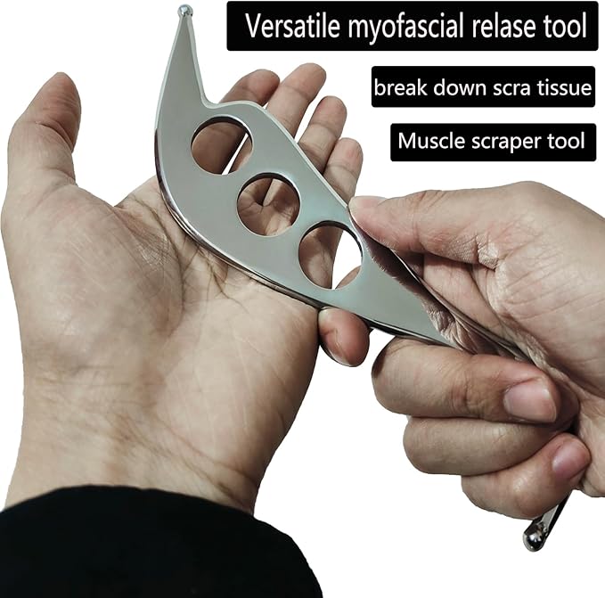 4 in 1 Professional Stainless Steel IASTM Tools Set, Muscle Scraping Massage Tools with Case, Physical Therapy and Myofascial Release
