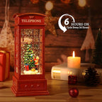 House & Garden Decoration,Christmas Lantern with 8 Pieces of Music,Sparkling Crystal Keep Circling Around The Snowman Families Music Box as a (Christmas Child)