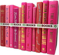 Curated Decorative Books Hardcover Décor Books for Home Décor, Choose Color, Interior Design, Office, Wedding Display, Instant Library, or Staging (Pink, One Foot)