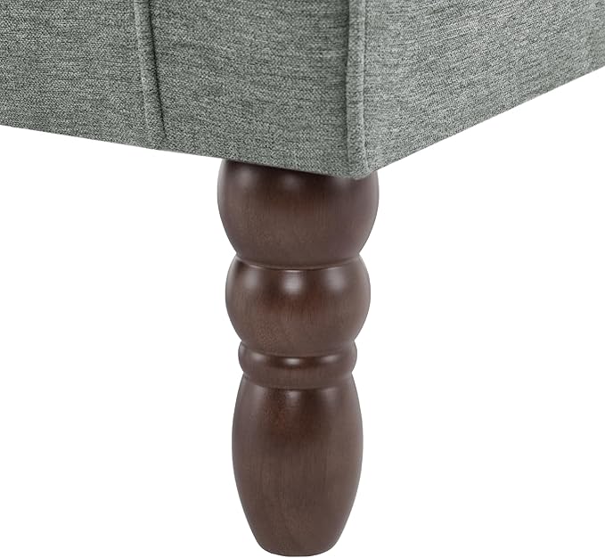 UIXE High Back Accent Chairs Set of 2, Upholstered Armchair in Fabric, Retro Wingback Arm Chair for Living Room, Comfy Single Sofa Bedroom Reading Seat with Solid Wood Legs - Dark Gray