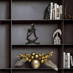 Bookshelf Decor Thinker Statue - Abstract Style Thinker Sculptures Modern Aesthetic Figurine Decoration Statues for Home Decor-Right Thinking-Black