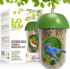 LONA Bird Feeders for Outdoors, Tube Feeder Weatherproof with Multiple Hanging Methods, Wild Bird Feeding Silo for Outside, 1 Port