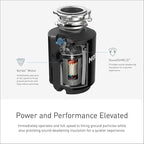 Moen Black EX Series Host Series 3/4 Horsepower Improved Installation Garbage Disposal, EX75C