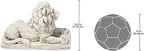 Design Toscano Lyndhurst Manor Lion Sentinel Statue: Set of Two