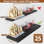 12 Inch Deep Floating Shelves for Wall 1 Pack Floating Shelves Large Storage Space Wall Mount Shelf for Living Room Kitchen Bathroom 30" W x 12" D x 1.2" H Black