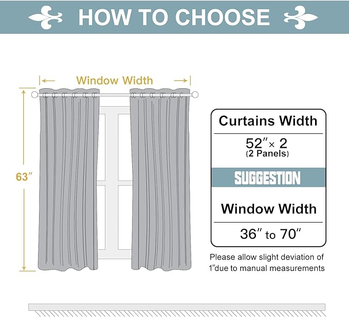 ChrisDowa Grommet Room Darkening Curtains for Bedroom and Living Room - 2 Panels Set Thermal Insulated Blackout Curtains (Teal, 52W x 63L)
