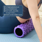 Foam Roller - 15 inch Deep Tissue Massager for Muscle Massage, Myofascial Trigger Point Release, Exercise, Yoga, Pilates & Stretching(Purple)