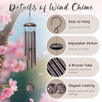 Gifts for Sister, 25''Wind Chimes, Birthday Gifts for Sister, Soul Sisters Unique Gift for Women,Thanksgiving,Christmas Day Gift Ideas for Love Rreminder