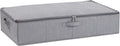 Underbed Storage Box, 23.6 x 11.8 x 5.9 Inch Clothes Organizer With Sturdy Structure and Reinforced Handles for Blanket, Sheets, Pillows, Towels, Shoes, Grey, 1 Pack